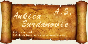 Ankica Surdanović vizit kartica